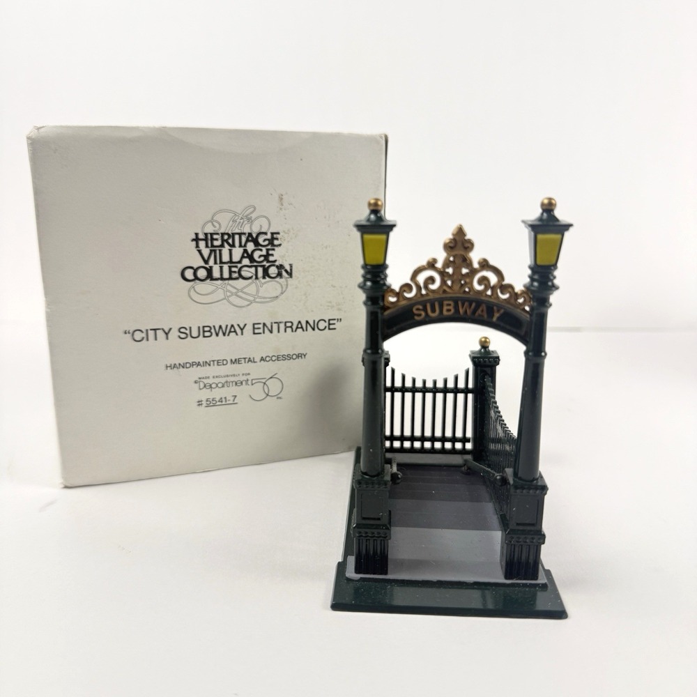 Vtg Dept. 56 Christmas in the City Subway Entrance Accessory Set 55417 Retired